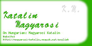katalin magyarosi business card